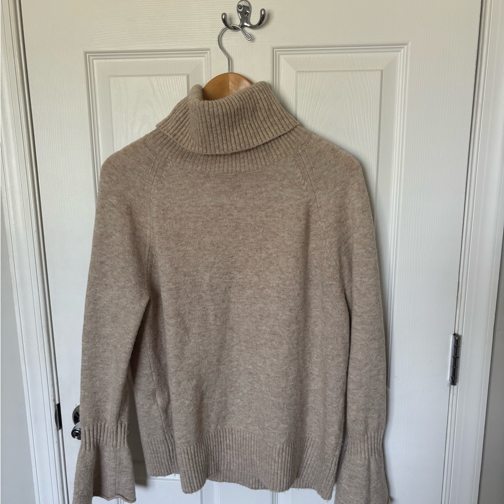 LOFT Tan Cowl Neck Sweater